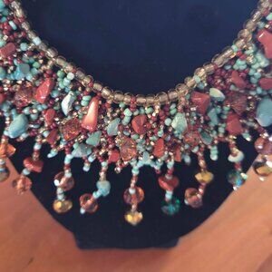 Handmade Mexican Huichol Beaded Necklace-Stunning!